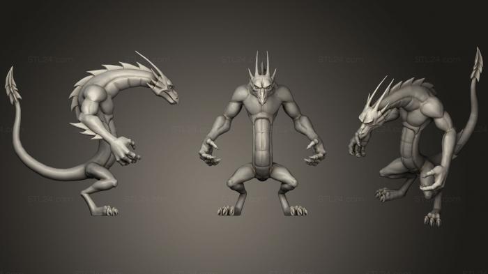 Статуэтки герои, монстры и демоны (Tmnt Драко, STKM_1336) 3D модель для ЧПУ станка